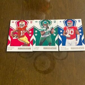 3 rookie card football cards